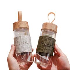 CBO12 Glass Bottle with PU Leather Sleeve