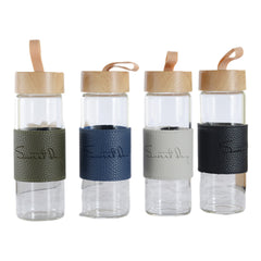 CBO12 Glass Bottle with PU Leather Sleeve