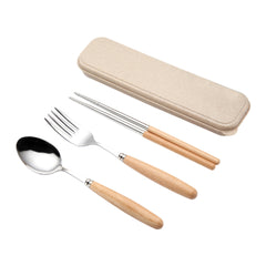 CCT02 Bamboo/Stainless Steel Cutlery Set ♻️