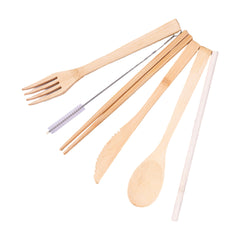 CCT03 Bamboo Cutlery with Canvas Pouch Set ♻️