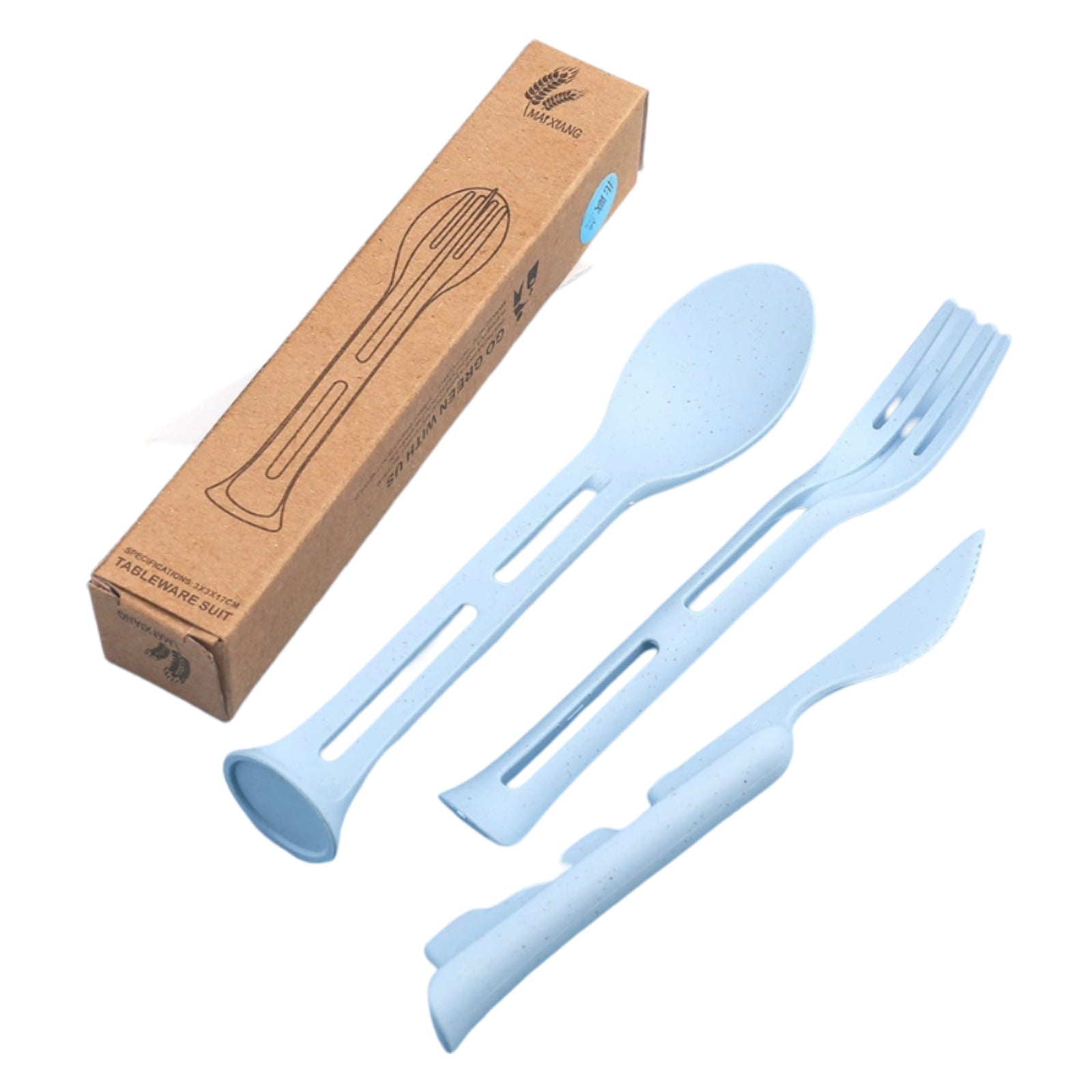 CCT05 Wheat Fibre 3-in-1 Portable Cutlery Set ♻️