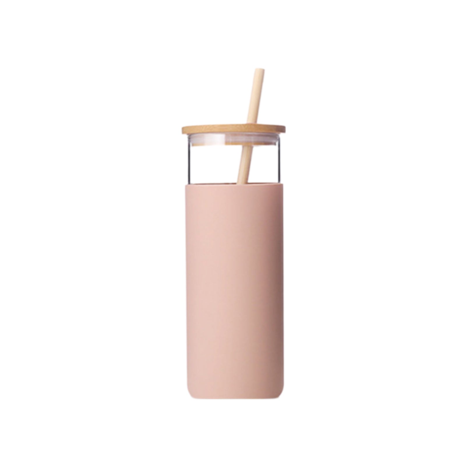 CCU13 Glass Cup with Bamboo Lip & Silicone Sleeve