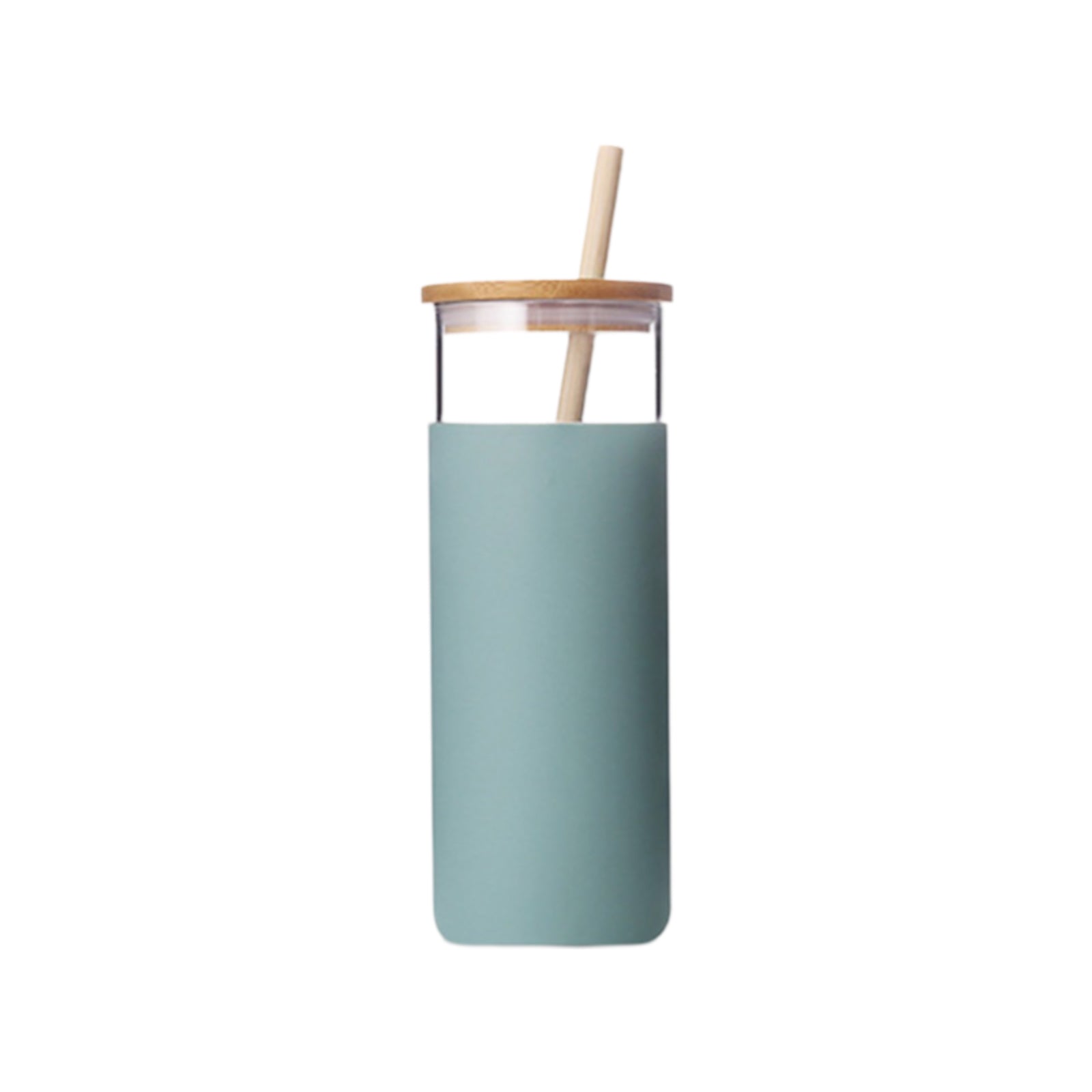 CCU13 Glass Cup with Bamboo Lip & Silicone Sleeve
