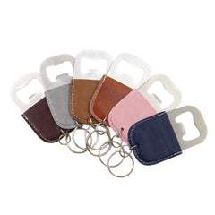 CKC10 Beer Opener Keychain with PU Leather Sleeve