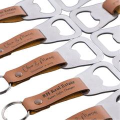 CKC11 Beer Opener PU Leather Keychain