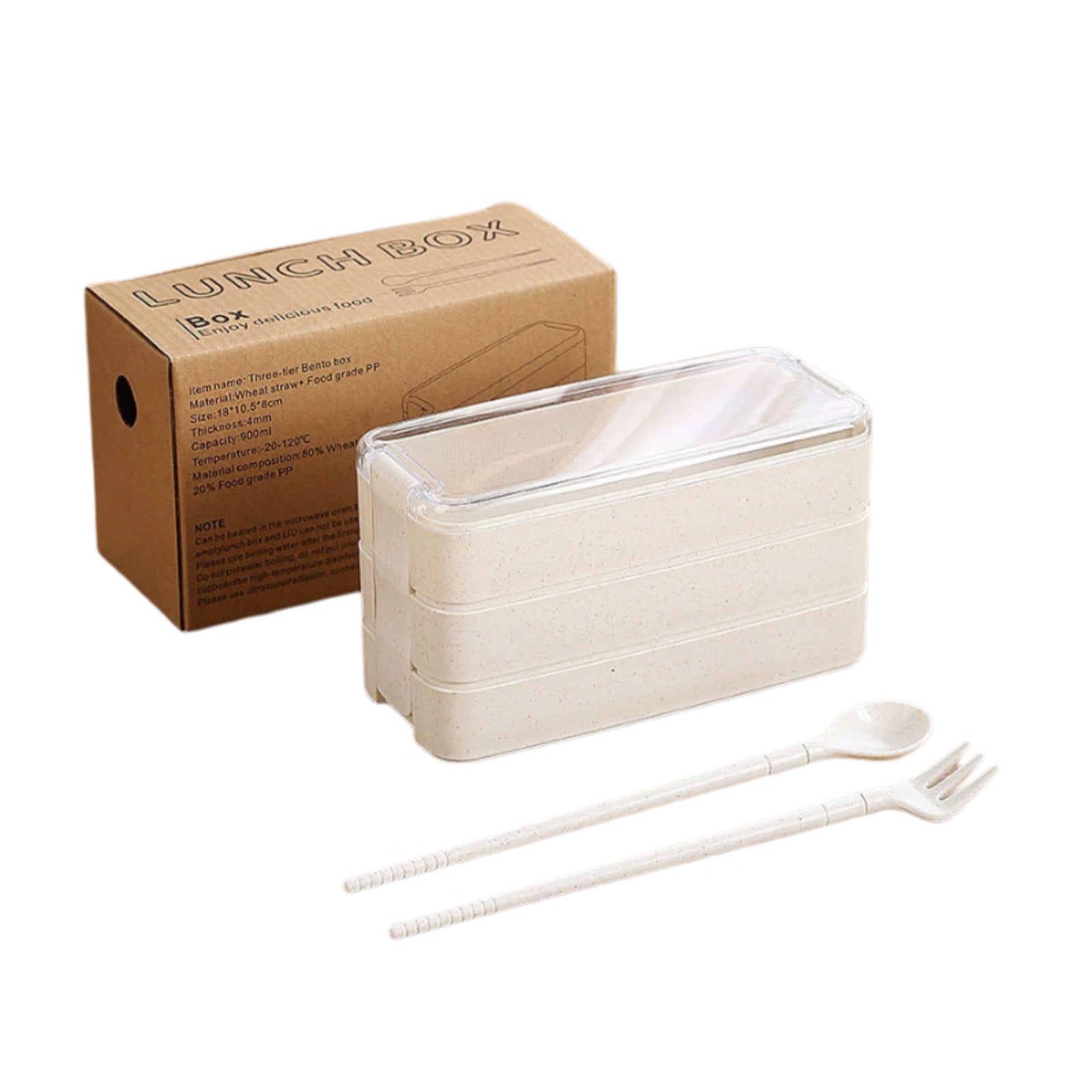 CLB04 3-Tier Wheat Fibre Lunch Box ♻️