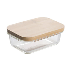 CLB10 Glass Lunch Box with Wooden Cover