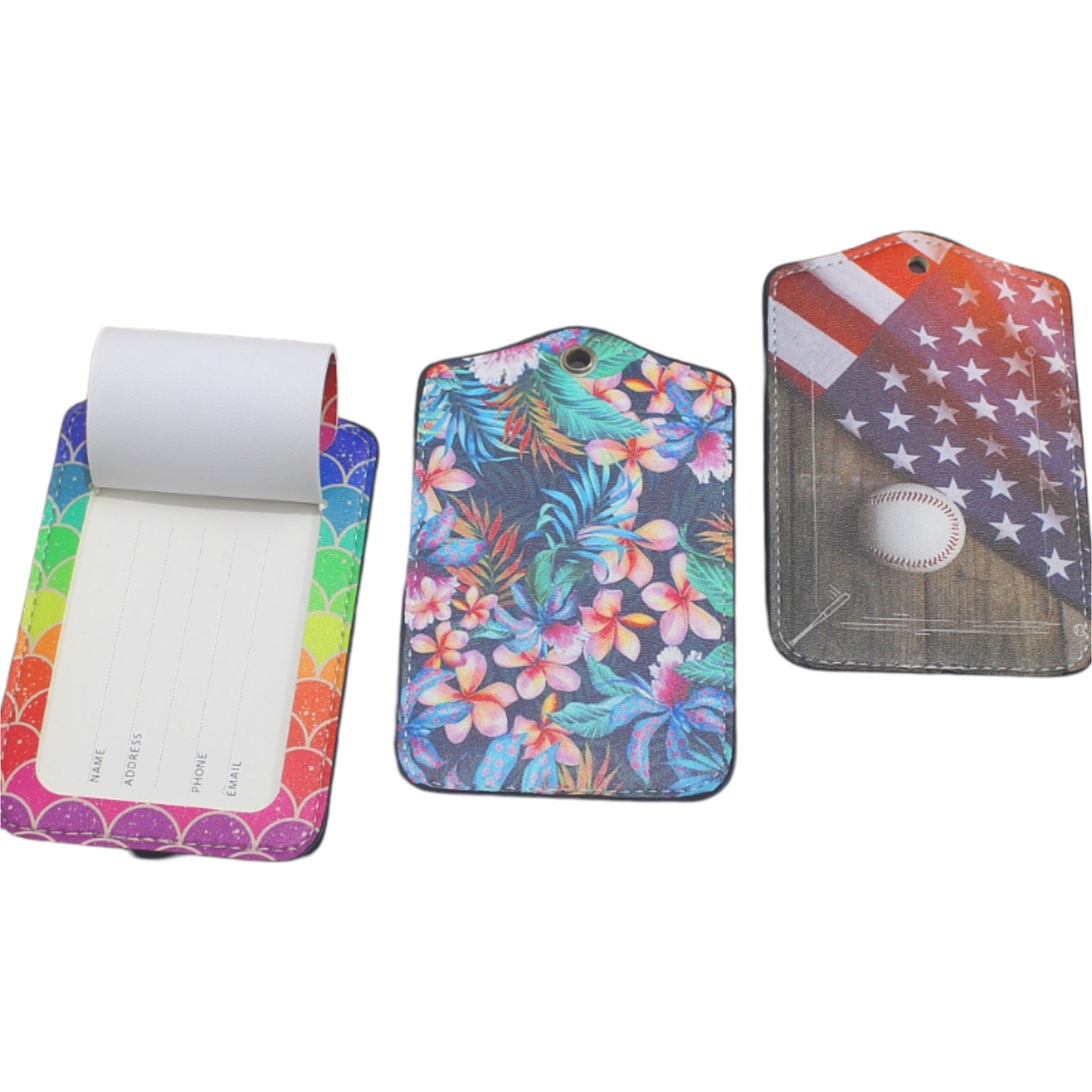 CLT02 PU Leather Luggage Tag (Full Color Printing)