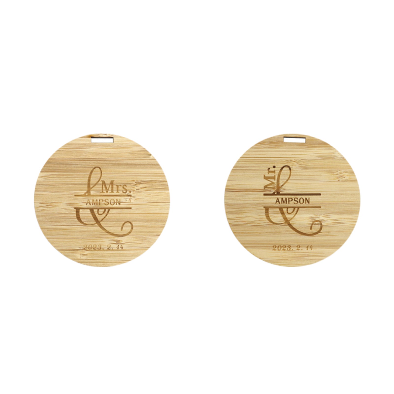 CLT07 Wooden Luggage Tag (Round) ♻️