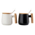 CMU08 Ceramic Mug with Wooden Lid Cover ♻️