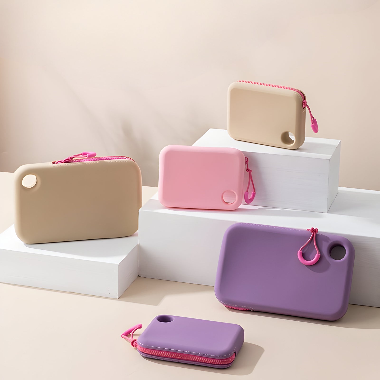 CPO14 Silicone Zipper Cosmetic Pouch