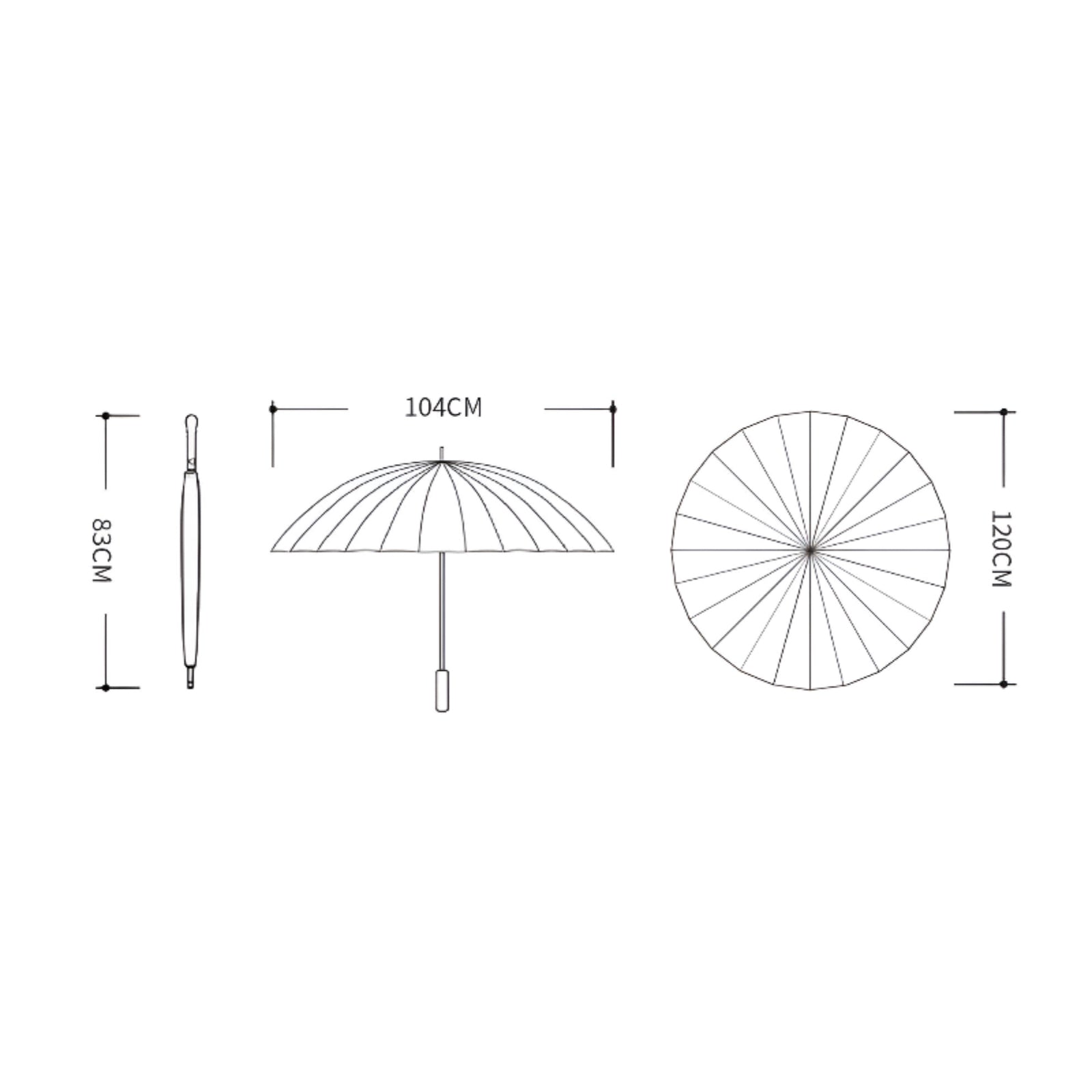 CUM10 Chinese Style 24 Bone Umbrella